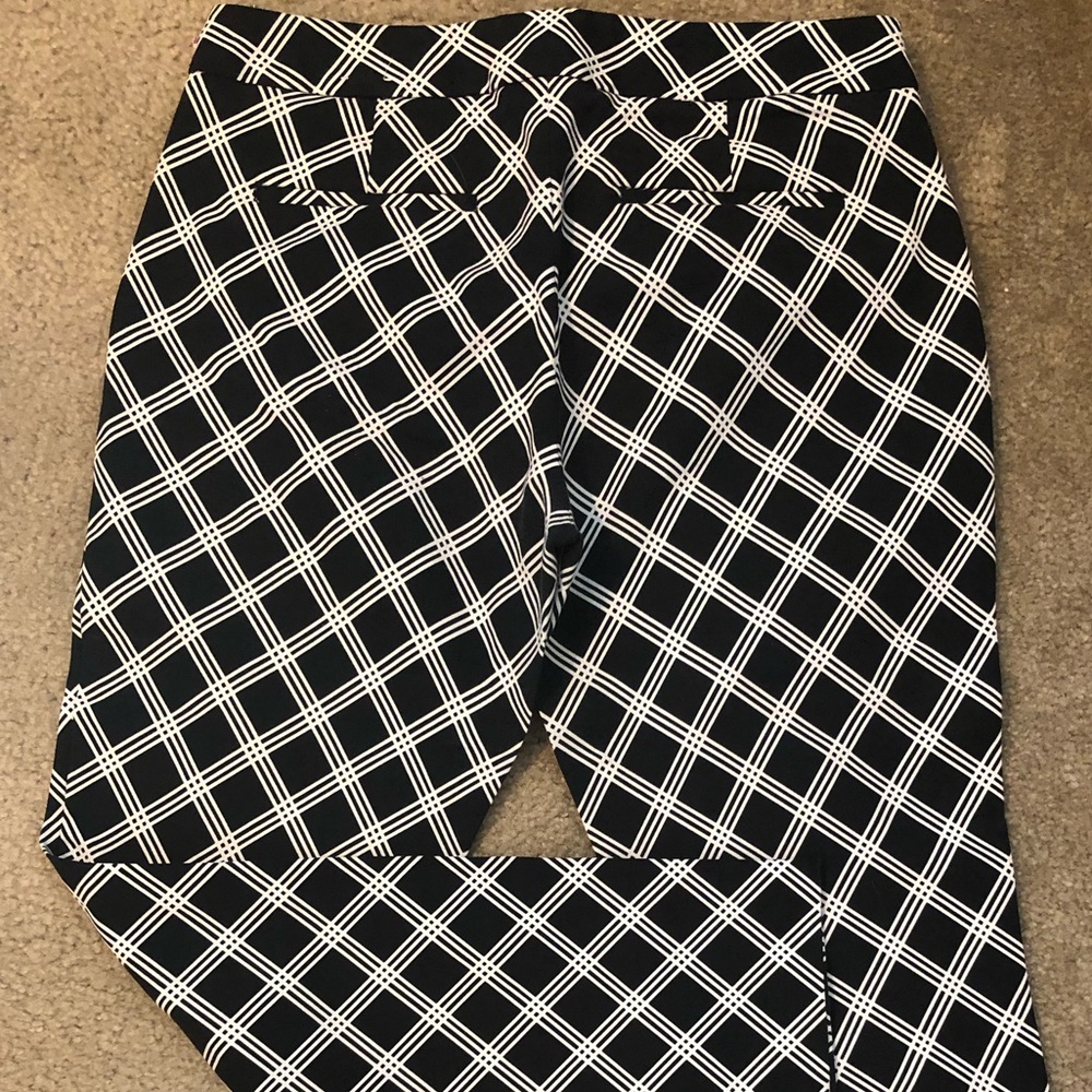 Black Patterned Columnist Pants Express - image 3